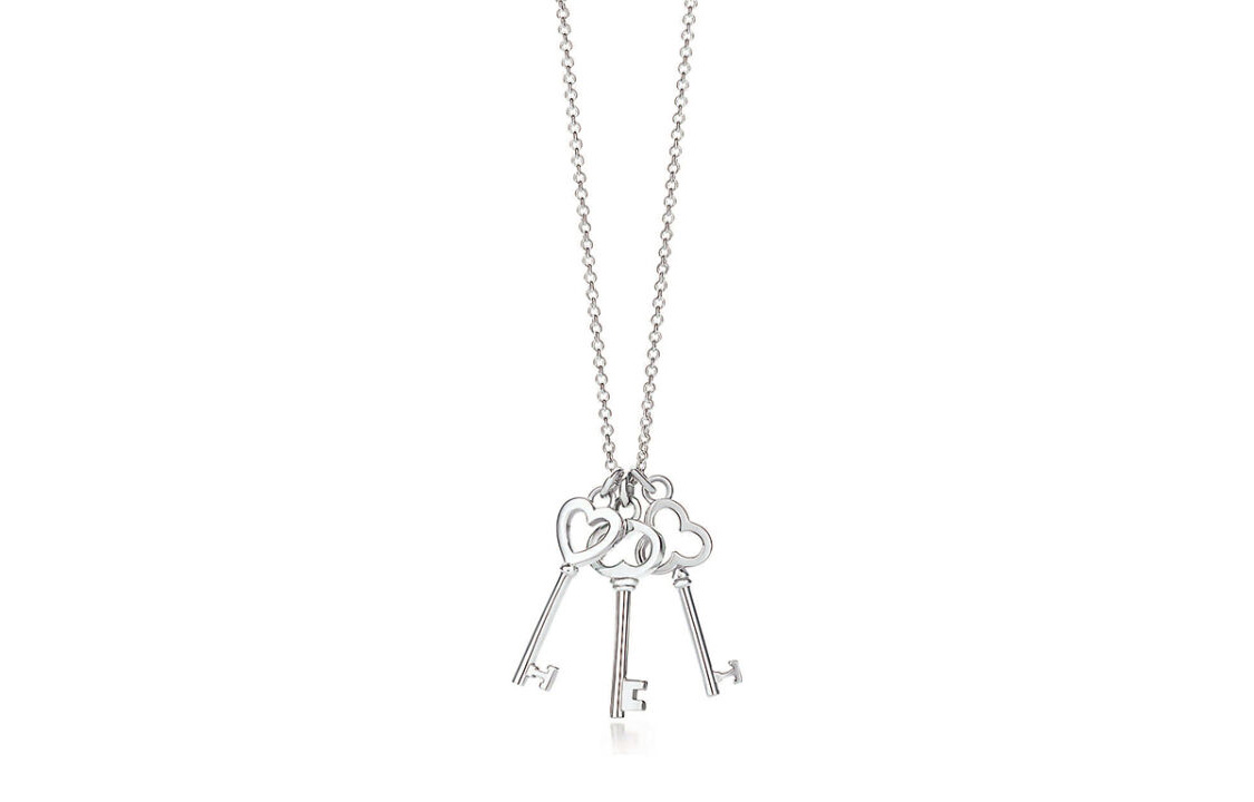 (Women) TIFFANY & CO. Keys Series Triple Key 925 Silver Necklace for Women - Silver. 28277075