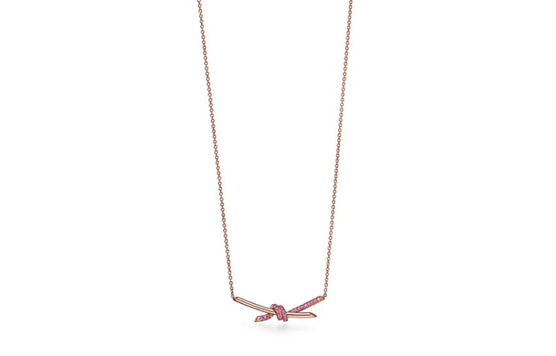 (Women) TIFFANY & CO. Knot Diamond 18K Rose Gold Necklace for Women. 73017262 圖 2