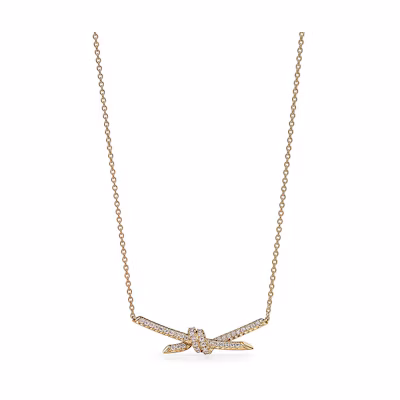 (Women) Tiffany & Co. Knot Series 18K Gold Diamond Necklace for Women - Gold. 70300370