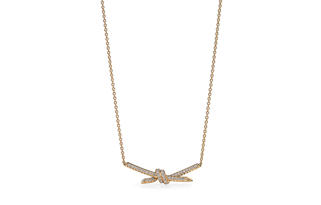 (Women) Tiffany & Co. Knot Series 18K Gold Diamond Necklace for Women - Gold. 70300370 圖 2
