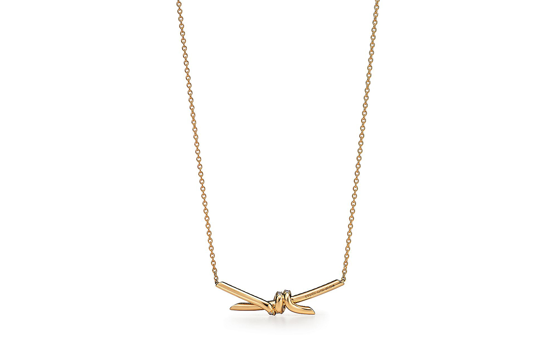 (Women) Tiffany & Co. Knot Series 18K Gold Diamond Necklace for Women - Gold. 70300370 圖 3