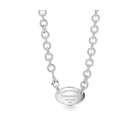 (Women) TIFFANY & CO. Letter Design 925 Silver Necklace for Women - Silver. 68176999