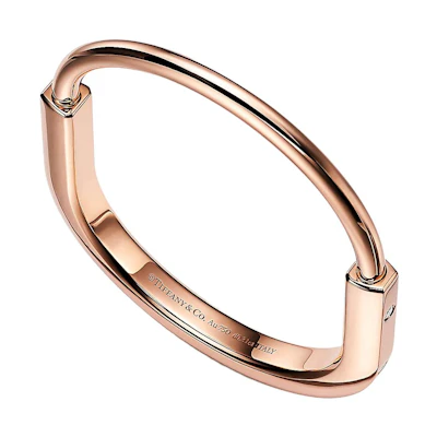 (Women) TIFFANY & CO. Lock Series 18k Rose Gold Diamond Bracelet for Women - Trendy & Elegant. 70185288