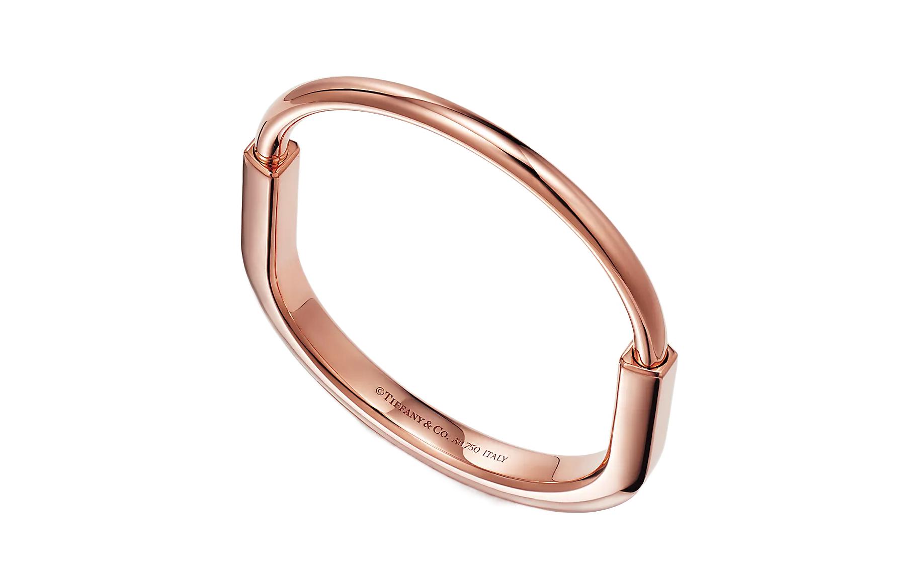 (Women) TIFFANY & CO. Lock Series Classic 18k Rose Gold Bracelet for Women - Rose Gold. 70185504