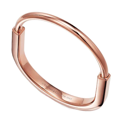 (Women) TIFFANY & CO. Lock Series Classic 18k Rose Gold Bracelet for Women - Rose Gold. 70185504