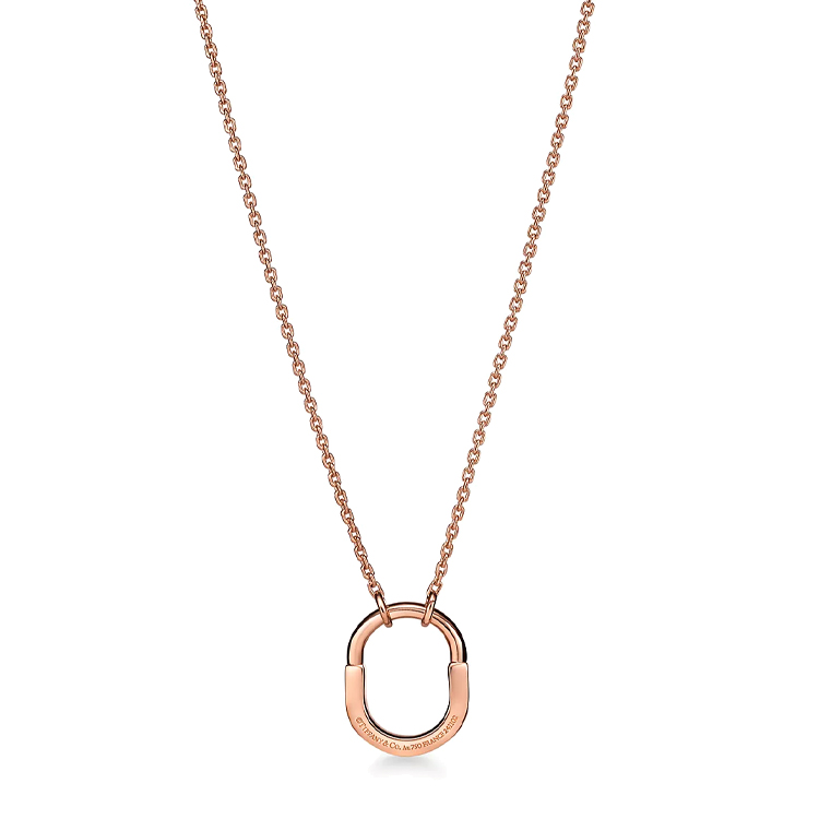 (Women) Tiffany & Co. Lock Series Small Pendant 18K Rose Gold Necklace for Women. 74365817 圖 2