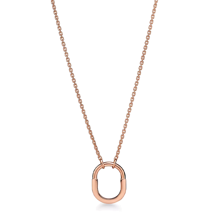 (Women) Tiffany & Co. Lock Series Small Pendant 18K Rose Gold Necklace for Women. 74365817 圖 3