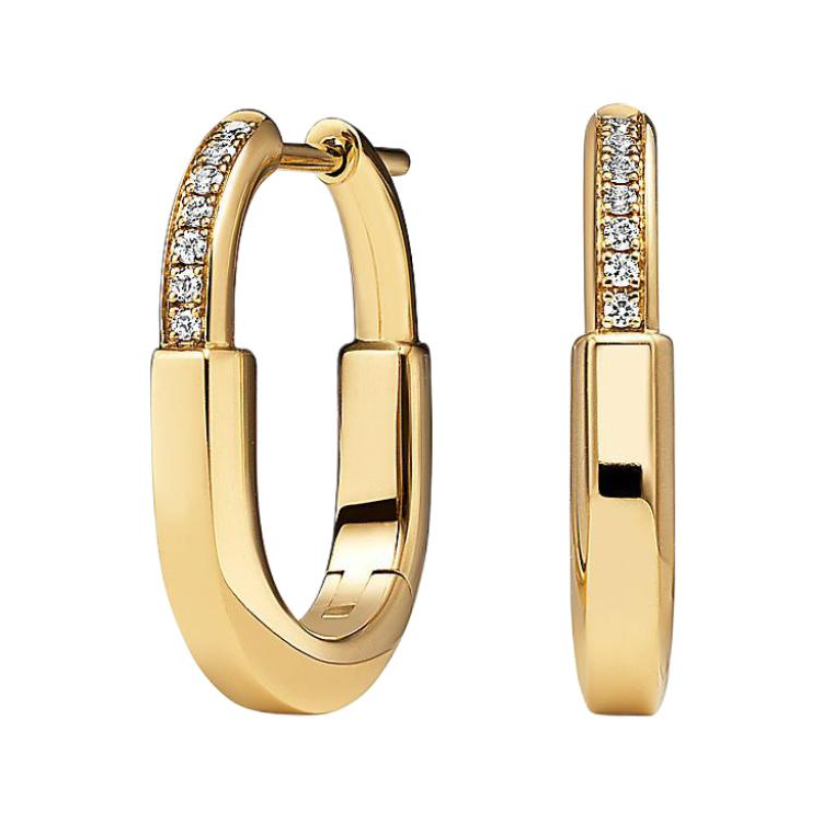 (Women) TIFFANY & CO. Logo 18K Gold Earrings  Gold 74366031