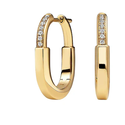 (Women) TIFFANY & CO. Logo 18K Gold Earrings Gold 74366031