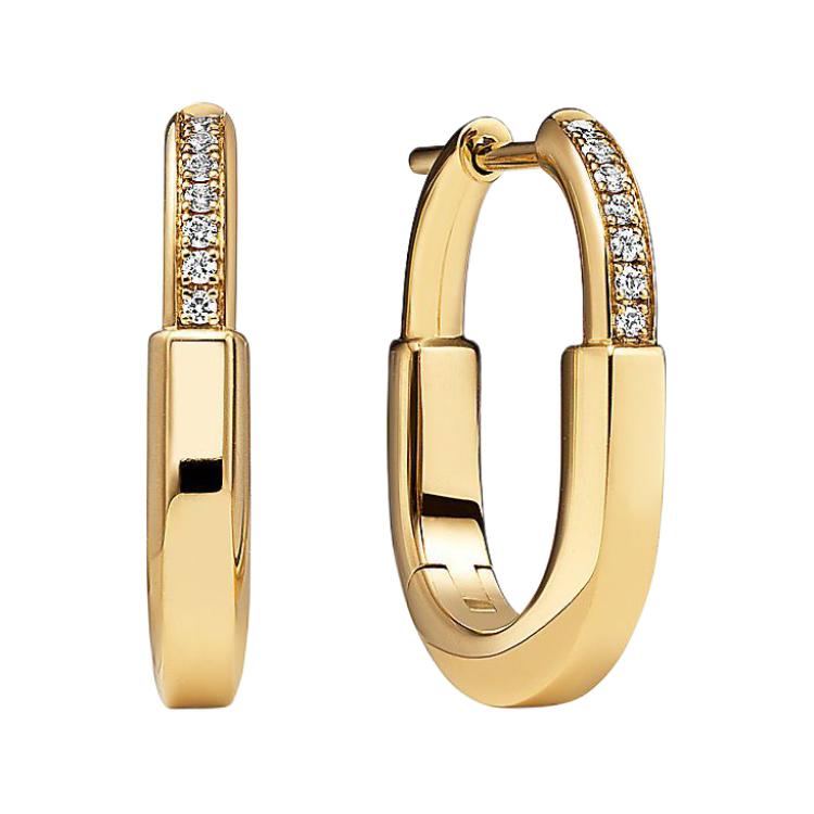 (Women) TIFFANY & CO. Logo 18K Gold Earrings  Gold 74366031 圖 3
