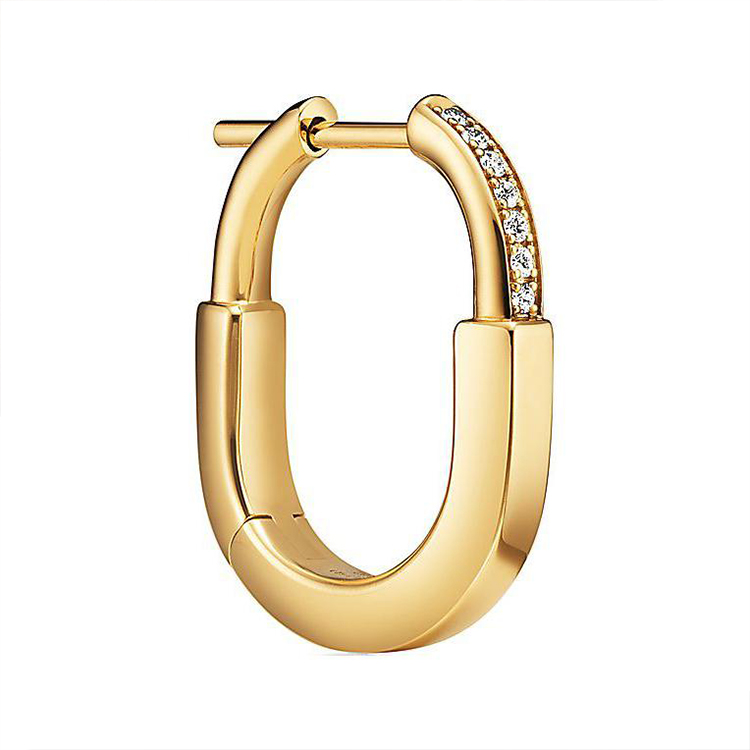 (Women) TIFFANY & CO. Logo 18K Gold Earrings  Gold 74366031 圖 4