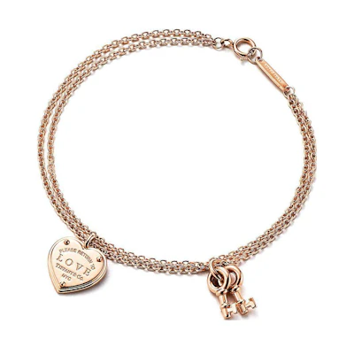 (Women) TIFFANY & CO. Logo 18K Rose Gold Bracelet for Women - Rose Gold. 60150257