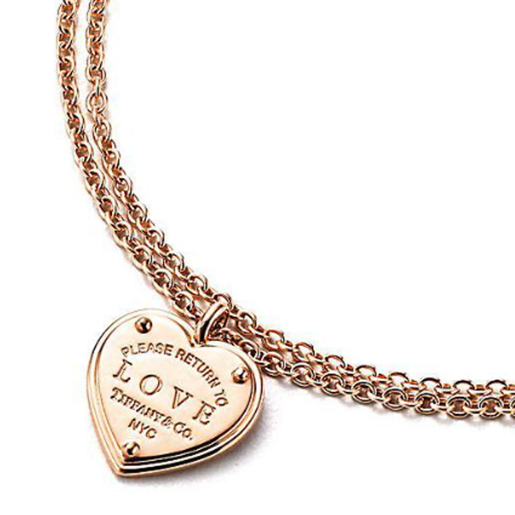 Shop (W) TIFFANY & CO. 女款18K玫瑰金手鏈 - 玫瑰金。 60150257