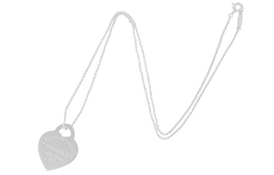 (Women) TIFFANY & CO. Medium Silver Heart Pendant Necklace 925 Silver for Women 30971655 圖 4