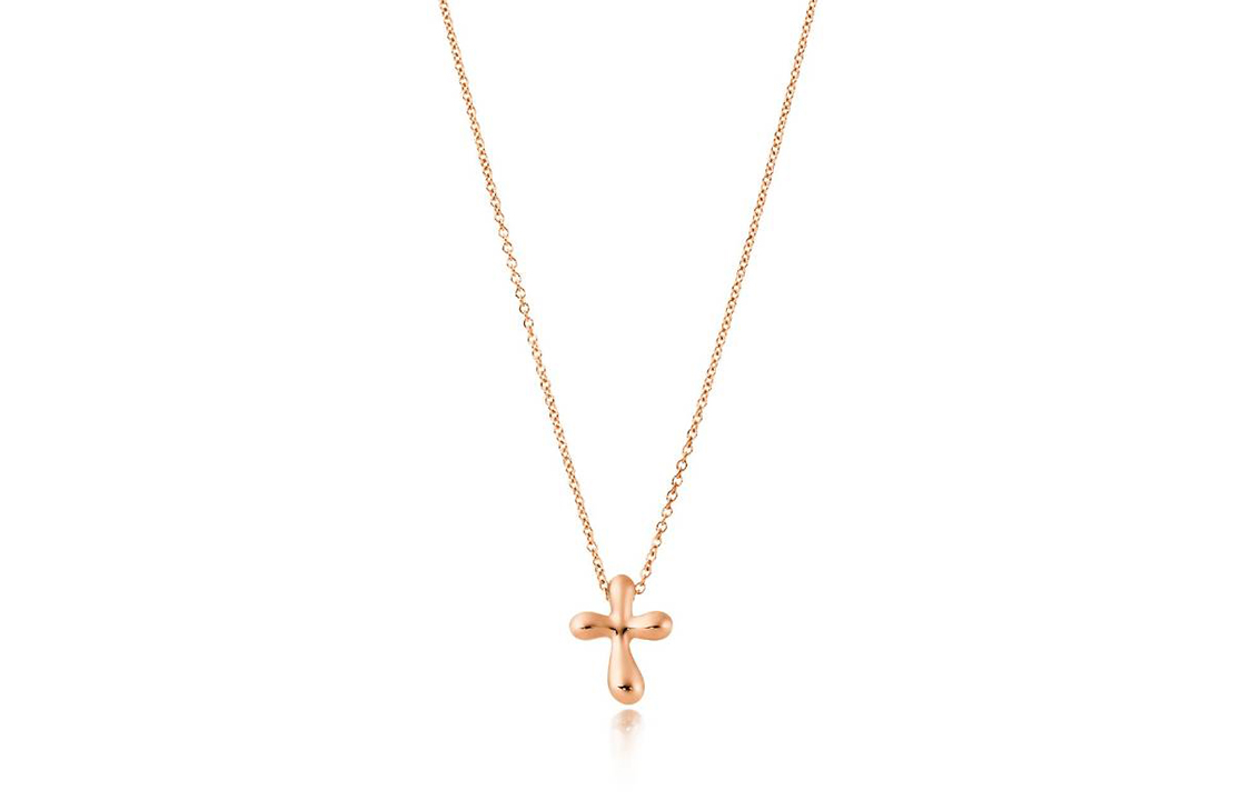 (Women) TIFFANY & CO. Mini Cross Pendant 18K Rose Gold Necklace for Women - Rose Gold. 28551304 圖 2