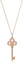 Order (W) Tiffany & Co. Mini Crown Key Kalung Liontin Wanita Emas Rose 18K dengan Berlian GRP11535