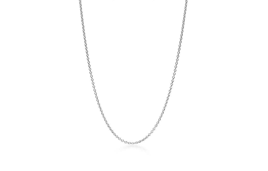 Lookbook (W) TIFFANY & CO. 鑰匙系列18K白金鑽石墜飾項鍊銀色 GRP10439-60011305