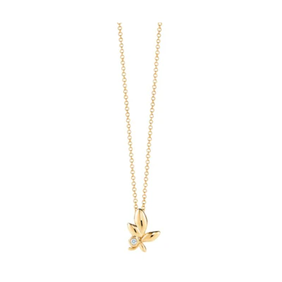(Women) TIFFANY & CO. Olive Leaf Diamond Necklace Gold for Women. 60021536