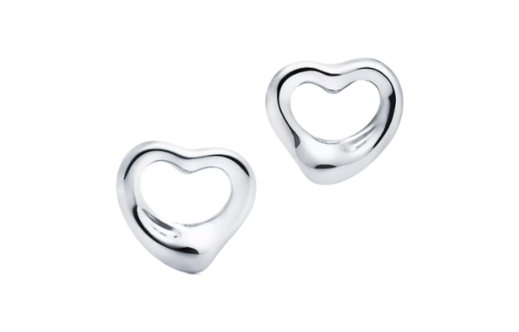 (Women) Tiffany & Co. Open Heart Sterling Silver Earrings  Silver. 12270062 圖 2