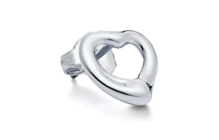 (Women) Tiffany & Co. Open Heart Sterling Silver Earrings  Silver. 12270062 圖 3