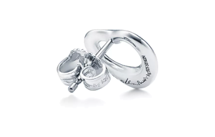 (Women) Tiffany & Co. Open Heart Sterling Silver Earrings  Silver. 12270062 圖 4