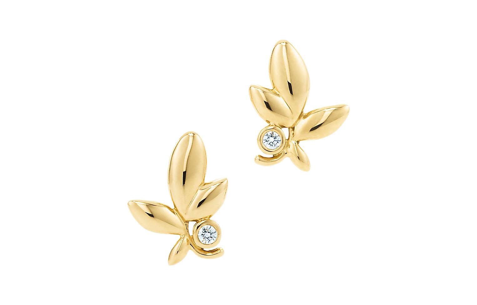 (Women) Tiffany & Co. Paloma Picasso 18K Gold Diamond Stud Earrings for Women. 60021158 圖 2