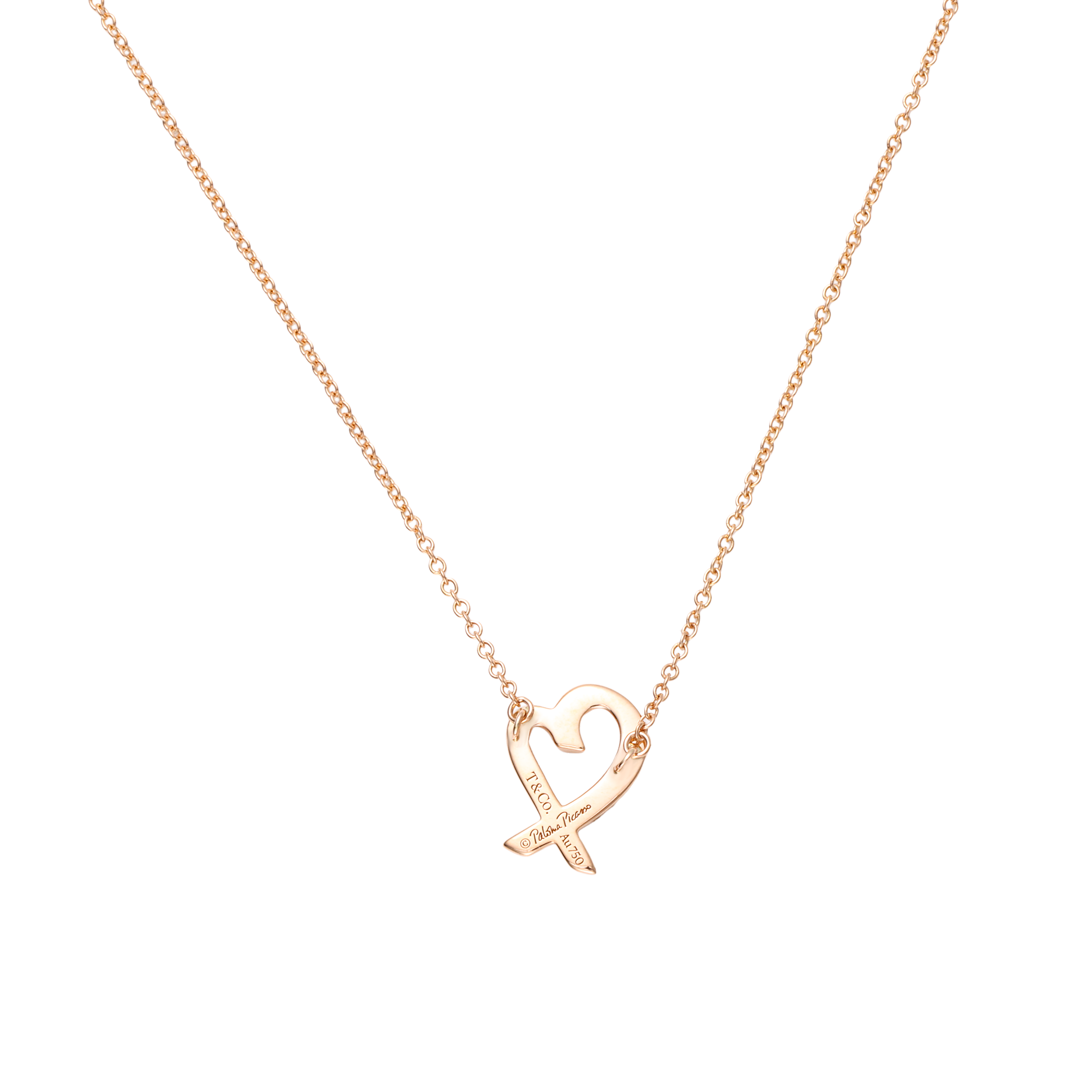 (Women) Tiffany & Co. Paloma Picasso Loving Heart 18K Rose Gold Necklace for Women. GRP11477 圖 4