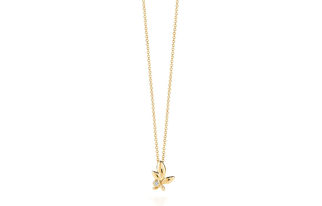 (Women) Tiffany & Co. Paloma Picasso Olive Leaf 18K Gold Diamond Necklace for Women. 33419708 圖 2