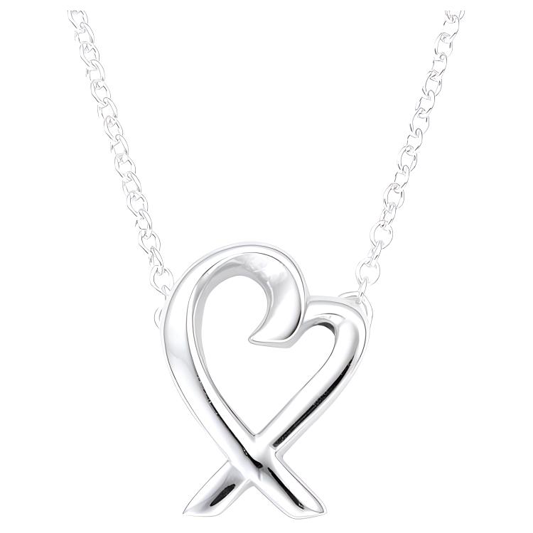 (Women) Tiffany & Co. Paloma Picasso Simple Heart Pendant 925 Silver Necklace Women. 33834748