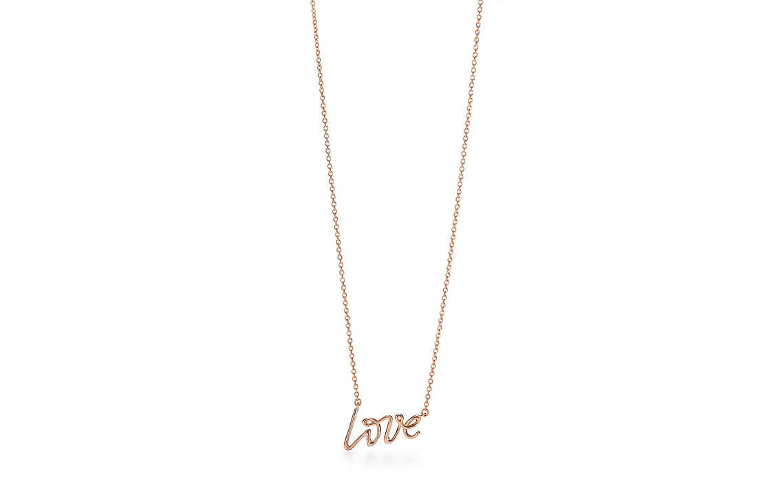 (Women) Tiffany & Co. Paloma's Graffiti Love Pendant Necklace Small 18k Rose Gold 60021422 圖 2
