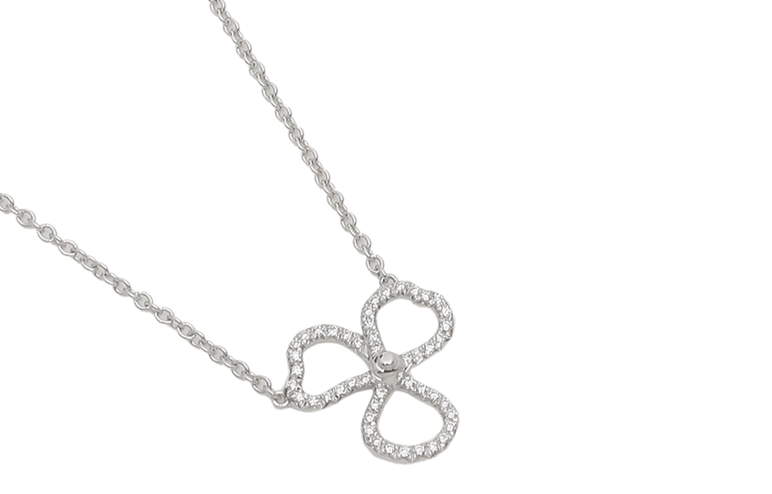 (Women) Tiffany & Co. Paper Flowers Platinum Triple Loop Pendant Necklace Silver 61626476