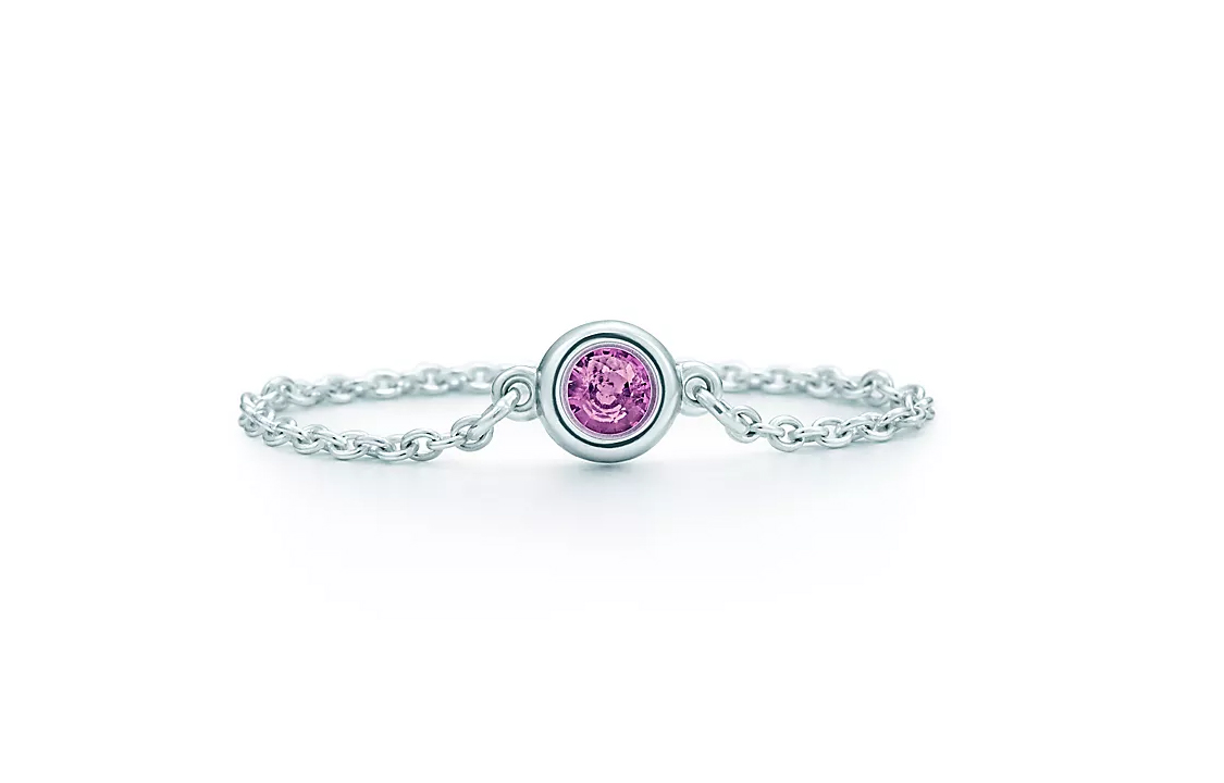(Women) TIFFANY & CO. Pink Sapphire 925 Silver Ring for Women - Silver 60145168 圖 4
