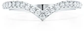Order (W) TIFFANY & CO. 鉑金細版V型鑽石戒指 女款 GRP09933