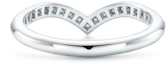 Shop (W) TIFFANY & CO. 鉑金細版V型鑽石戒指 女款 GRP09933
