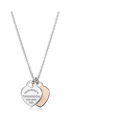 (Women) Tiffany & Co. Return to Tiffany 18K Rose Gold Silver Necklace for Women 69684009
