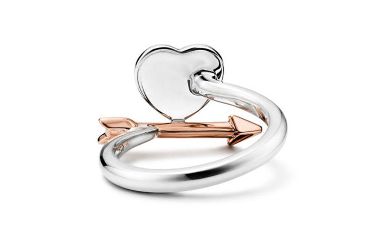 (Women) TIFFANY & CO. Return to Tiffany™ Heart 18K Rose Gold Ring for Women Silver. GRP12291 圖 4