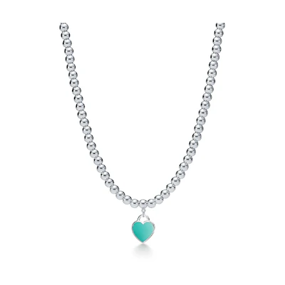 (Women) TIFFANY & CO. Return to Tiffany Bead Necklace 925 Silver Silver. GRP09603
