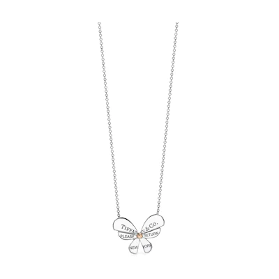 (Women) TIFFANY & CO. Return to Tiffany Butterfly Design 18K Rose Gold Necklace Women 63452823