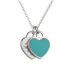 Lookbook (Women) Tiffany & Co. Return to Tiffany Double Heart Blue Enamel Silver Necklace for Women. 27125107