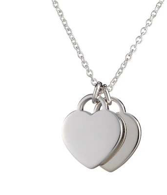 (Women) Tiffany & Co. Return to Tiffany Double Heart Blue Enamel Silver Necklace for Women. 27125107 Shop (Women) Tiffany & Co. Return to Tiffany Double Heart Blue Enamel Silver Necklace for Women. 27125107