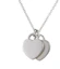 Shop (Women) Tiffany & Co. Return to Tiffany Double Heart Blue Enamel Silver Necklace for Women. 27125107