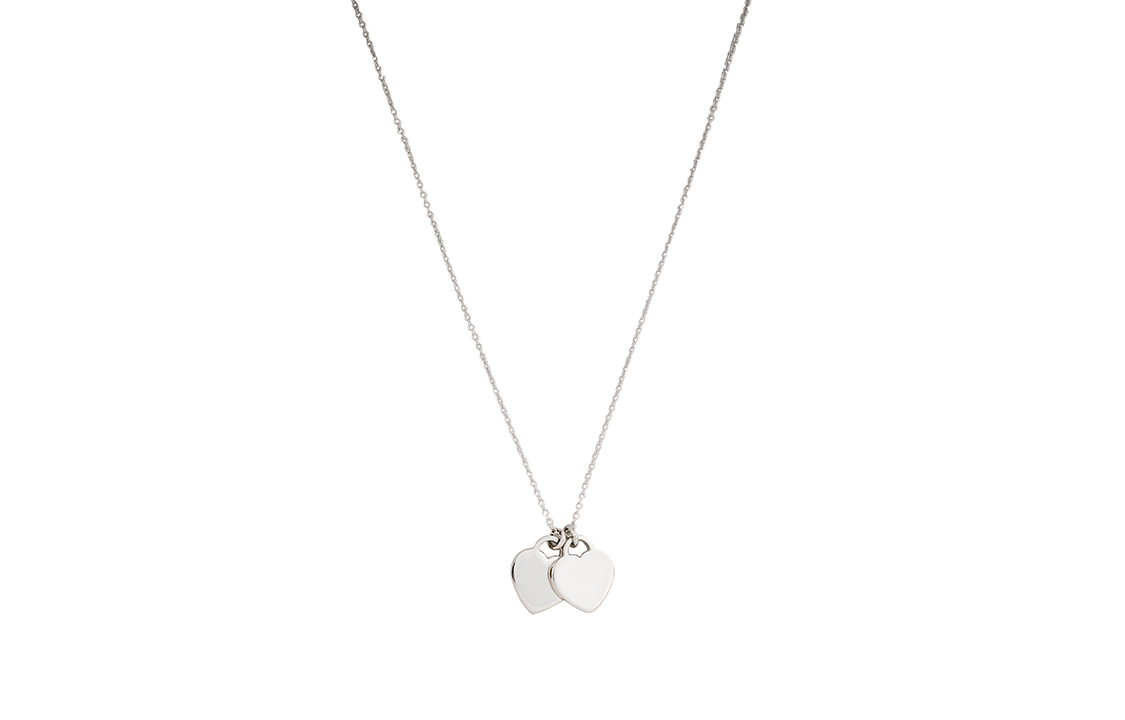 (Women) Tiffany & Co. Return to Tiffany Double Heart Necklace 925 Silver Pink for Women. 28751249 圖 4