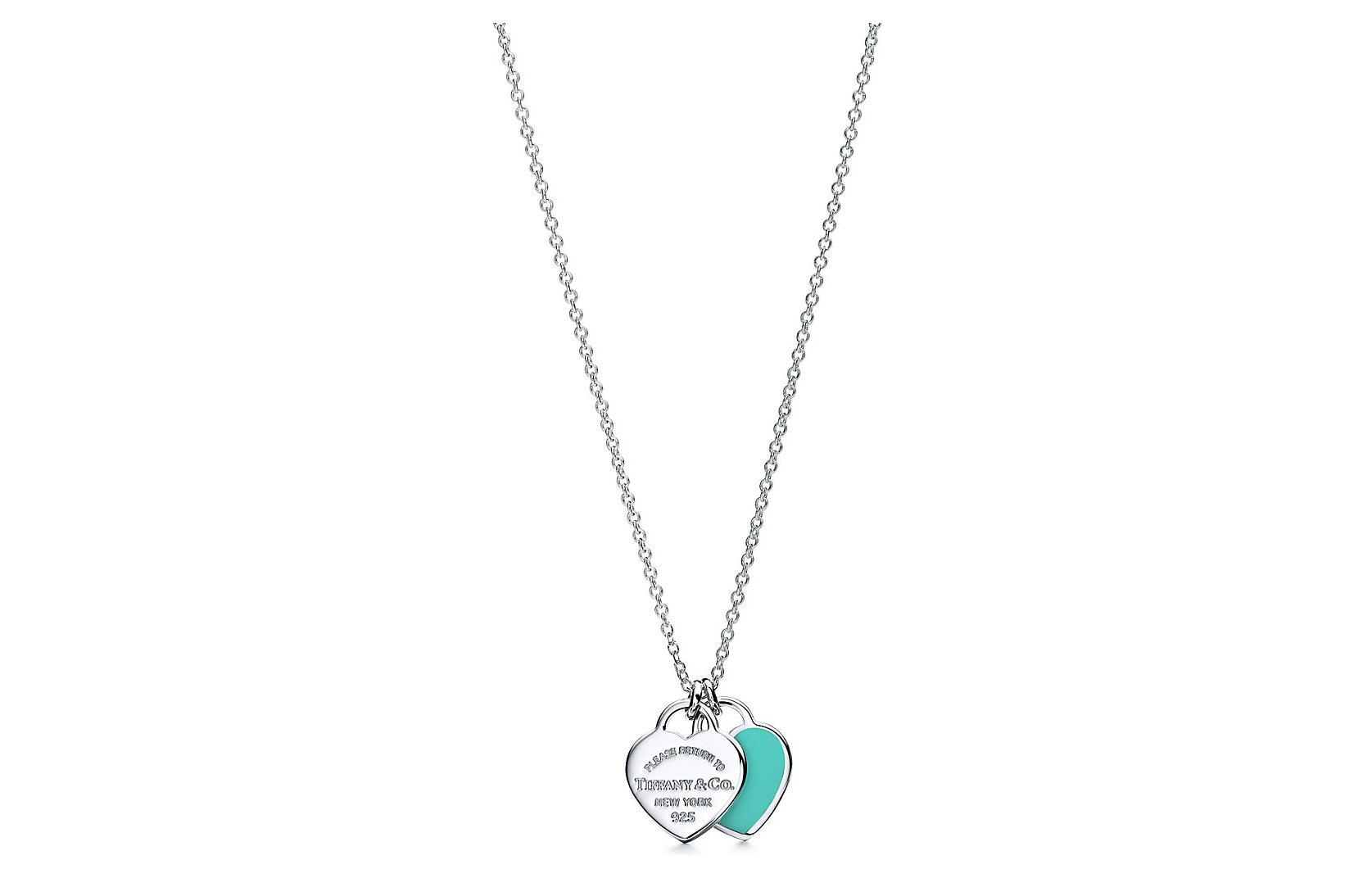 Shop (Women) TIFFANY & CO. Return to Tiffany Double Heart Tag Mini 925 Silver Necklace Women GRP06366,27125107