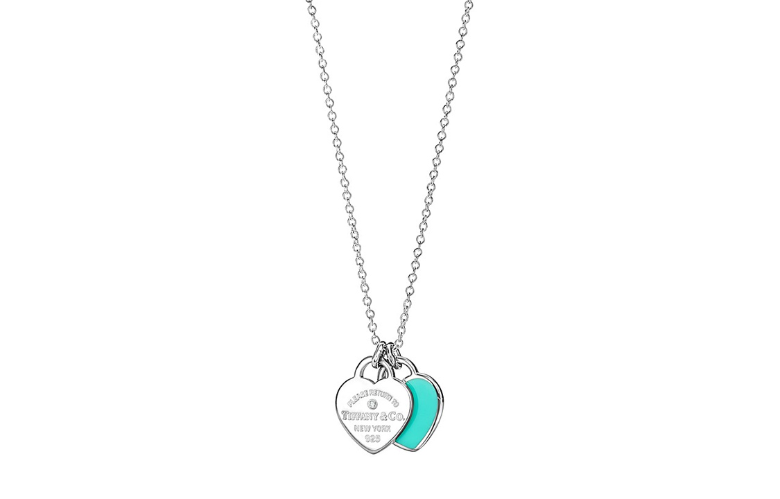 (Women) Tiffany & Co. Return to Tiffany Enamel Blue Heart Sterling Silver Necklace. 69683991