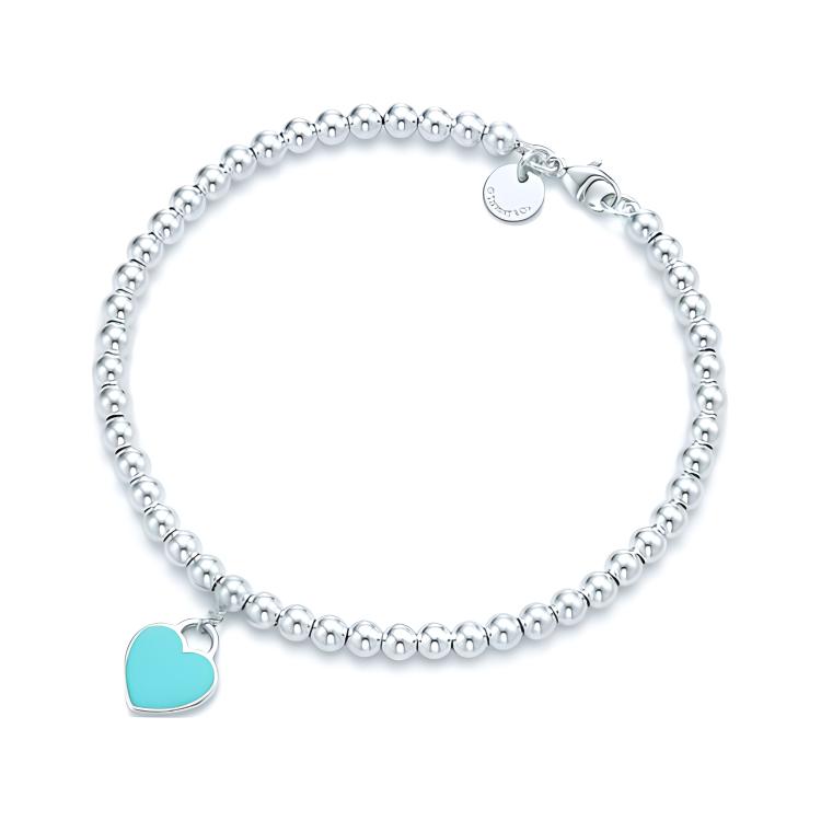 (Women) Tiffany & Co. Return to Tiffany Heart Minimalist 925 Silver Bracelet for Women. GRP03577
