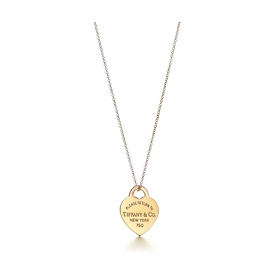 (Women) TIFFANY & CO. Return to Tiffany Heart Pendant 18K Gold Necklace Gold for Women 60011443