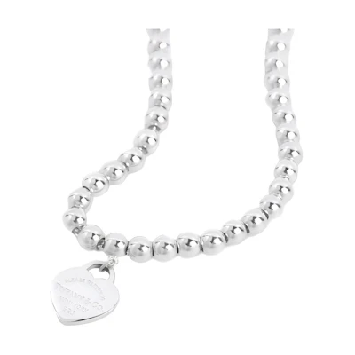 (Women) TIFFANY & CO. Return to Tiffany Heart Tag Bead Bracelet 925 Silver for Women. 27631886