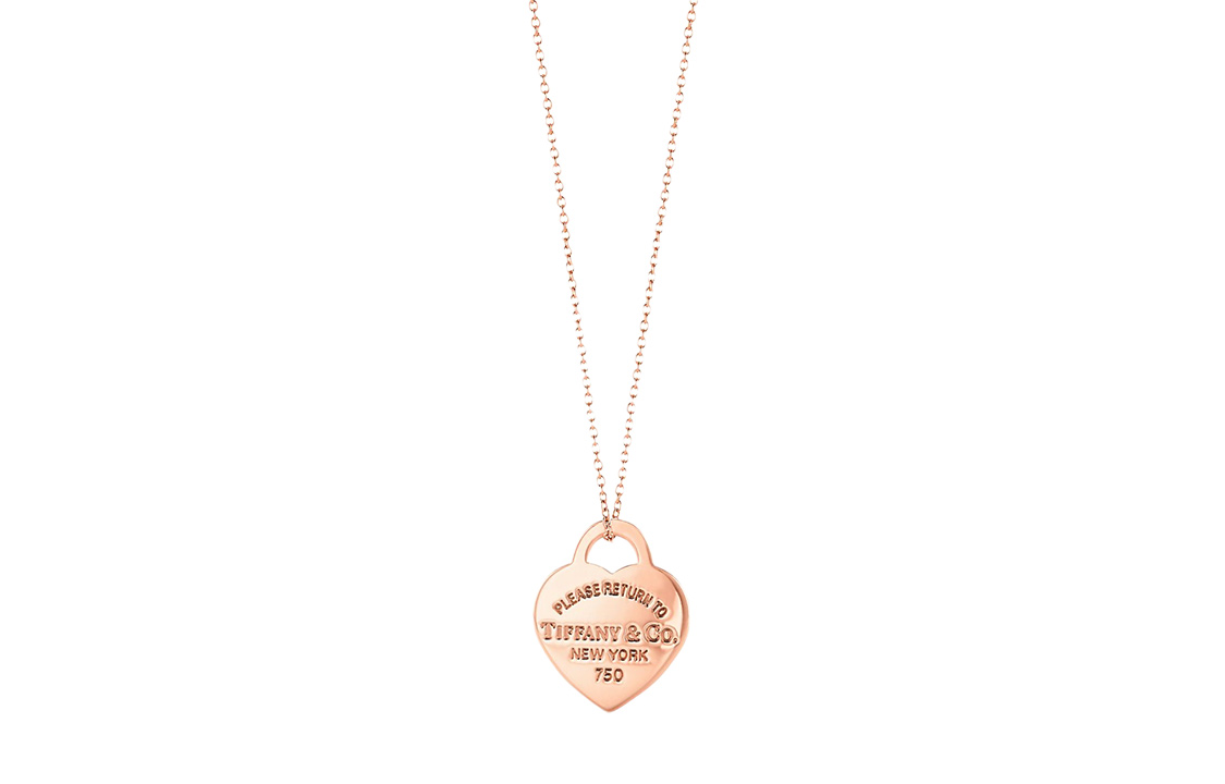 (Women) TIFFANY & CO. Return to Tiffany Heart Tag Small 18K Rose Gold Necklace Women 34790892