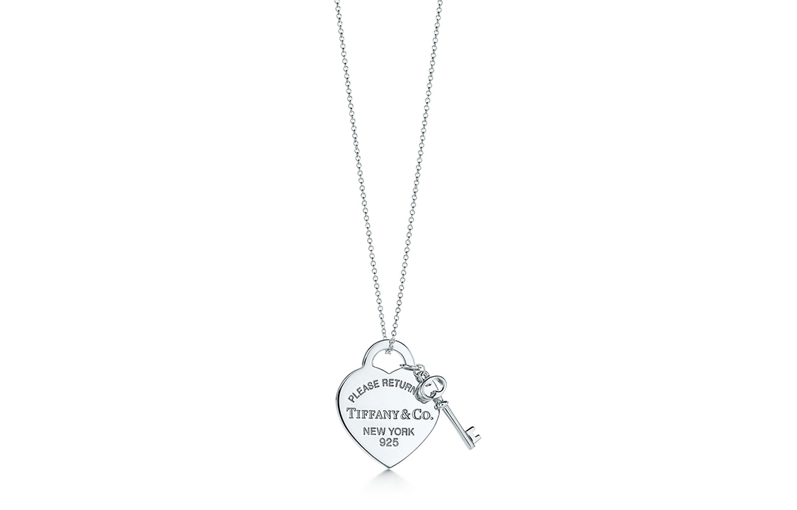 (Women) Tiffany & Co. Return to Tiffany Heart Tag Pendant Silver Necklace for Women. GRP06364