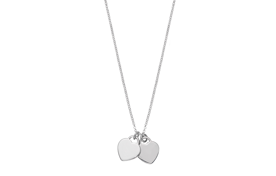 (Women) TIFFANY & CO. Return to Tiffany Mini Double Heart Pendant Necklace Silver 925. 22309307 圖 3
